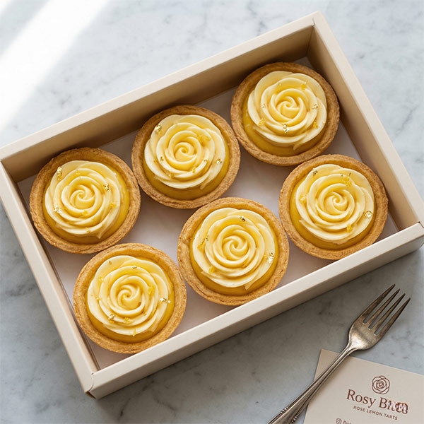 玫瑰造型檸檬塔6入(加購價)